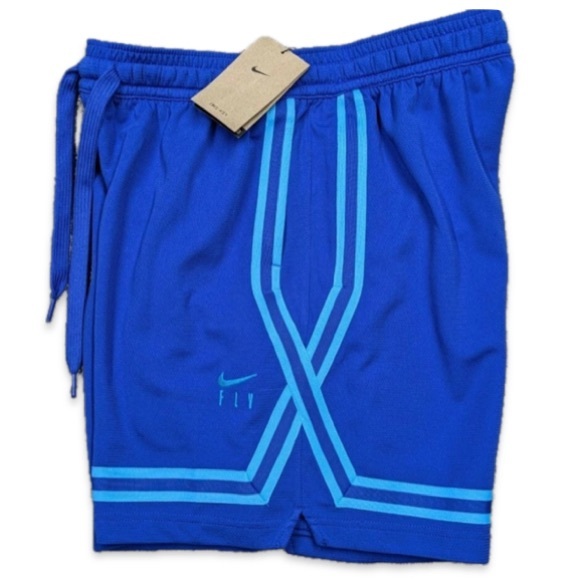 NWT [Nike] Fly Crossover 5" Blue Drawstring Basketball Shorts Women's S M or L - Picture 9 of 11